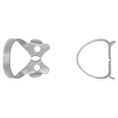 Rubber Dam Clamp, # 0, Longer Premolars, Satin Steel, 1/Pk, RDCM0 product image