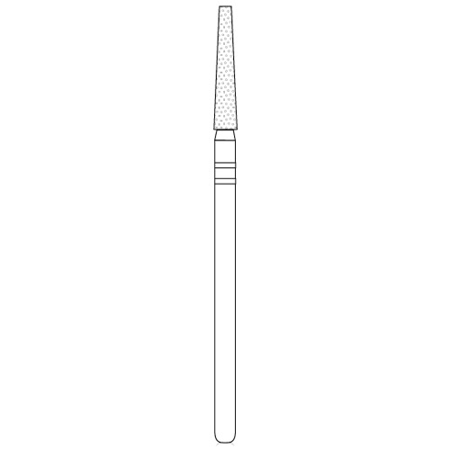 #X703.12 Coarse Two Striper® Lab Diamond Bur Long Flat End Taper HP thumbnail 2