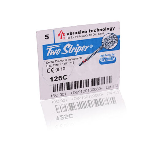 Two Striper Diamond Burs, FG, Round, 125, 1.8 mm, Coarse, Green, 5/Pk, 2015006 thumbnail 5