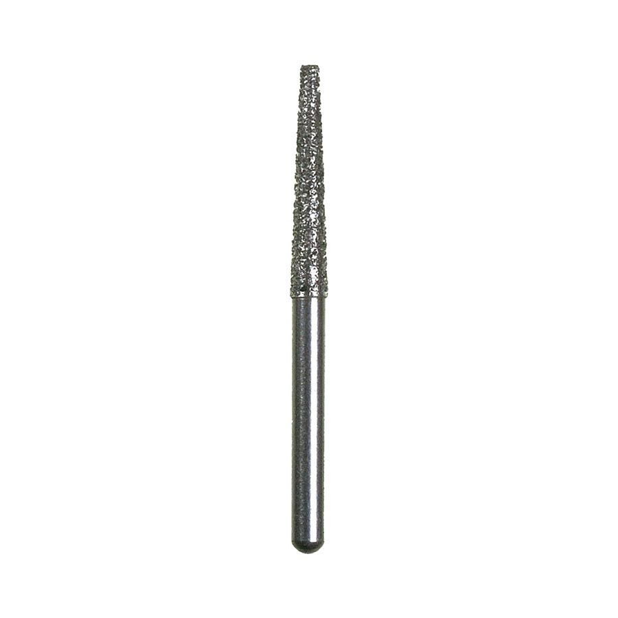 #702.10 Medium Flat End Taper Spring Diamond FG 848-018 Single-Use Pack of 25 product image