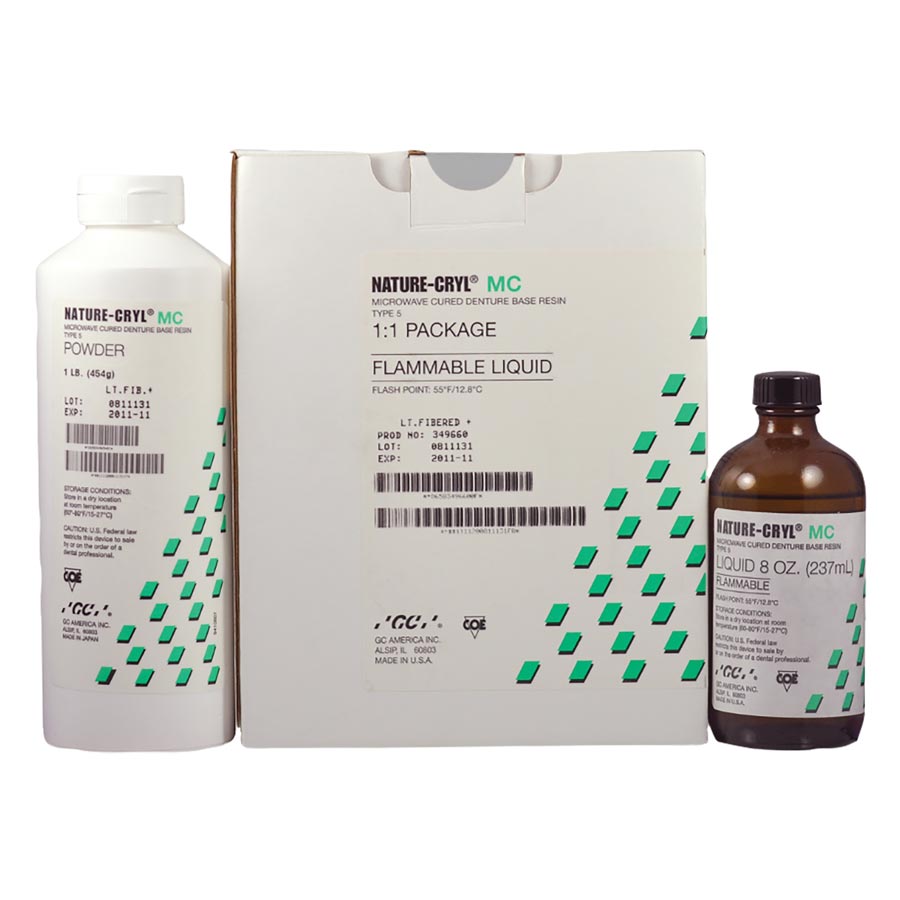 Nature-Cryl Denture Resin MC Acrylic Heat Cure COE Light Fibered 5Lb thumbnail 2