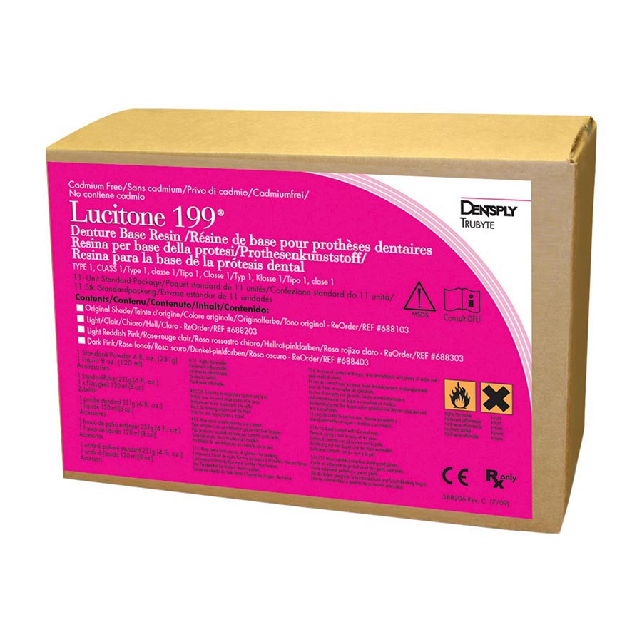 Lucitone 199 Denture Resin Acrylic Base Light Pink Ea thumbnail 8