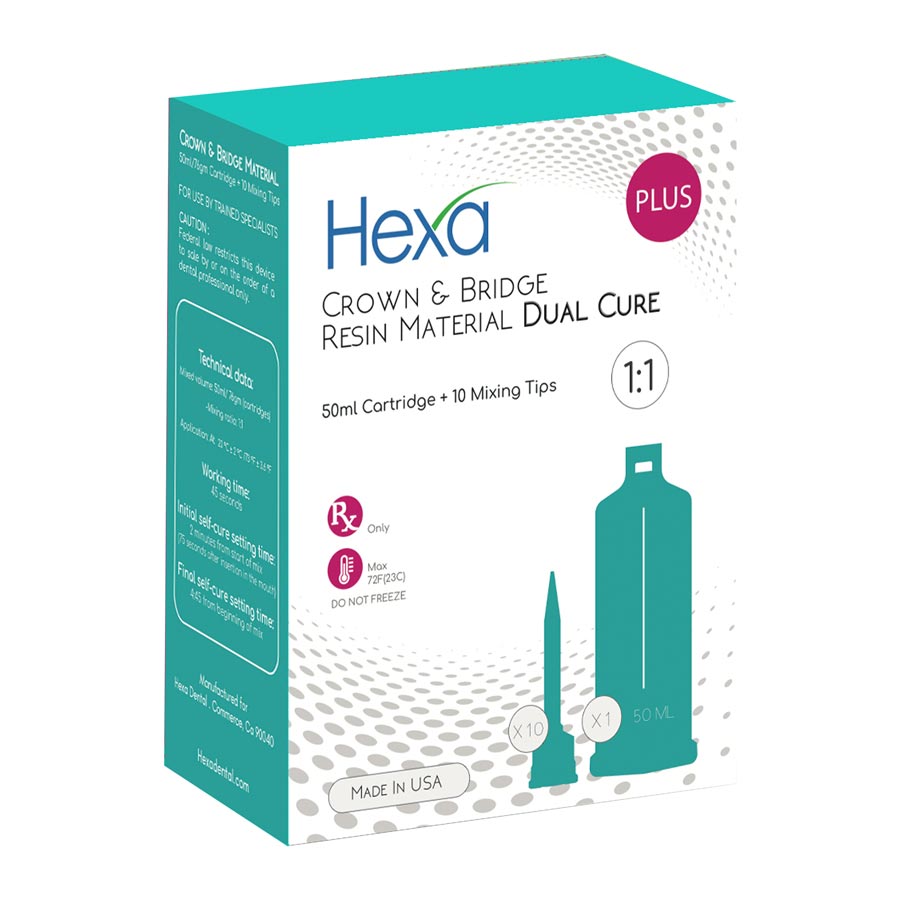 Hexa Temporary Crown & Bridge 1:1 A2 50ml Cartridge+10 Tips HT-2002 product image