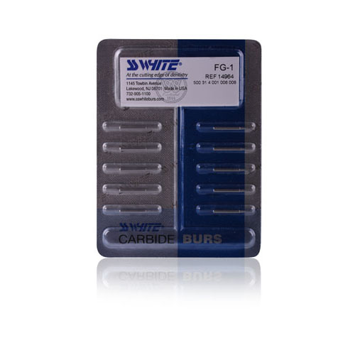 Standard Operative Carbide Burs, FG, Round, # 1, 10/Pk, 14964 product image