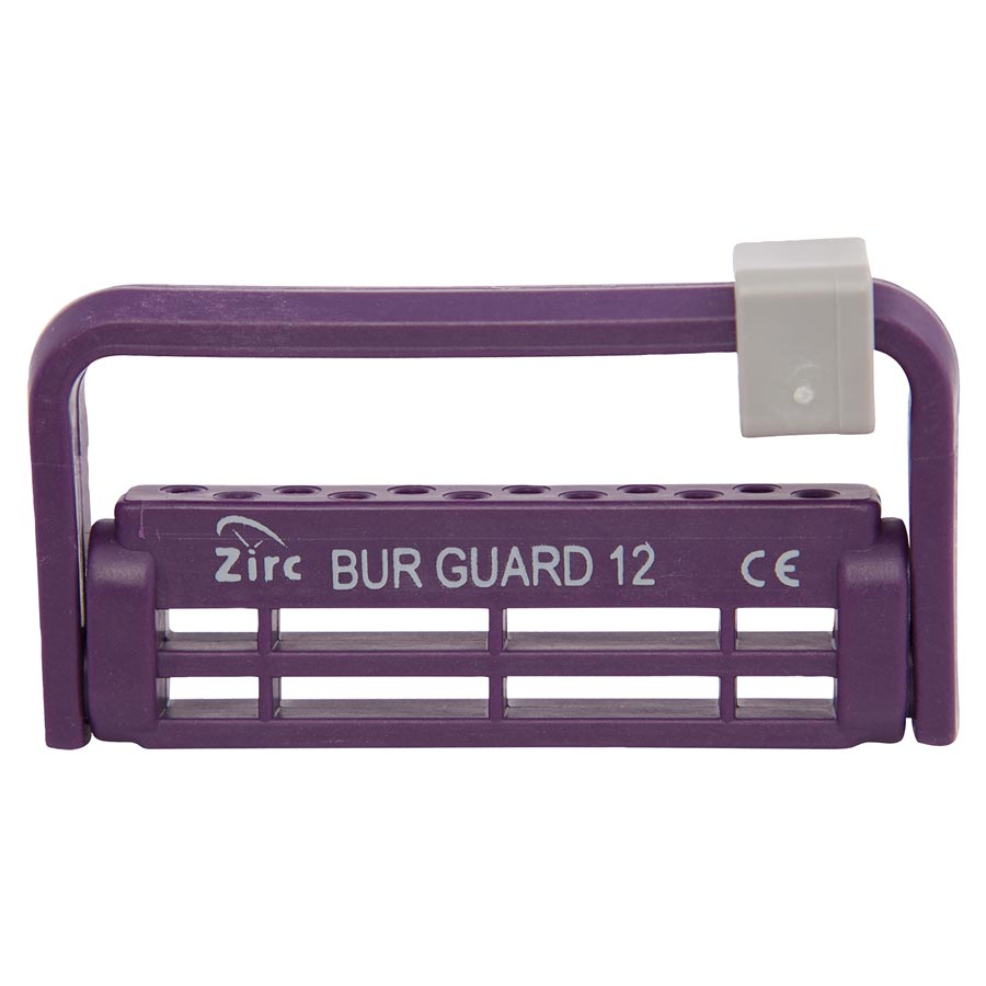Steri-Bur Guard Bur Block Antimicrobial Microban 12 Hole Plum Detachable Lid Ea thumbnail 3