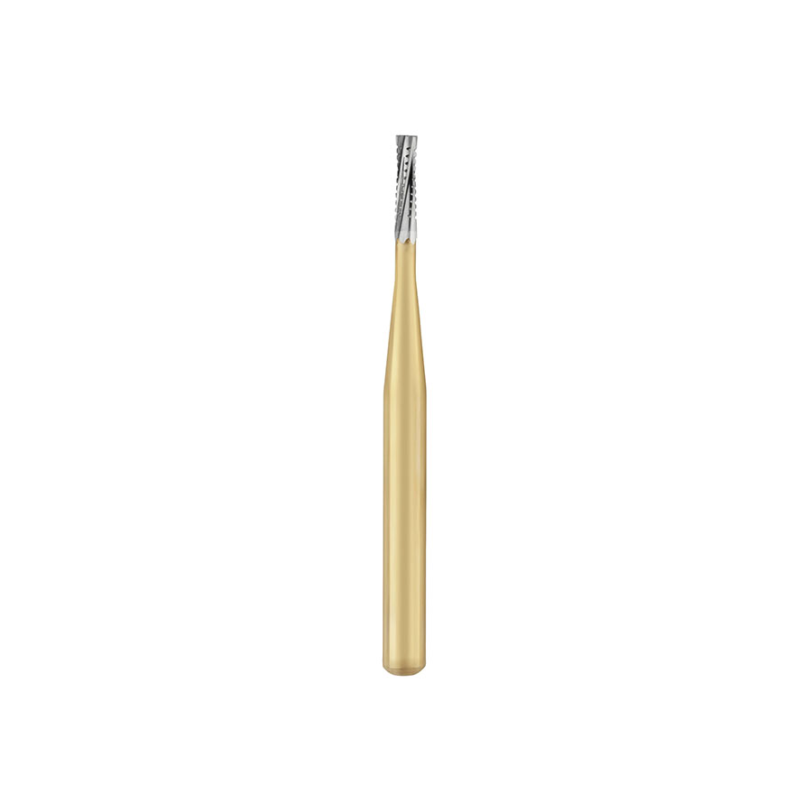 Great White Gold Series Carbide Burs, FG, Straight Cross Cut Fissure, # 556, 10/Pk, 18217 product image