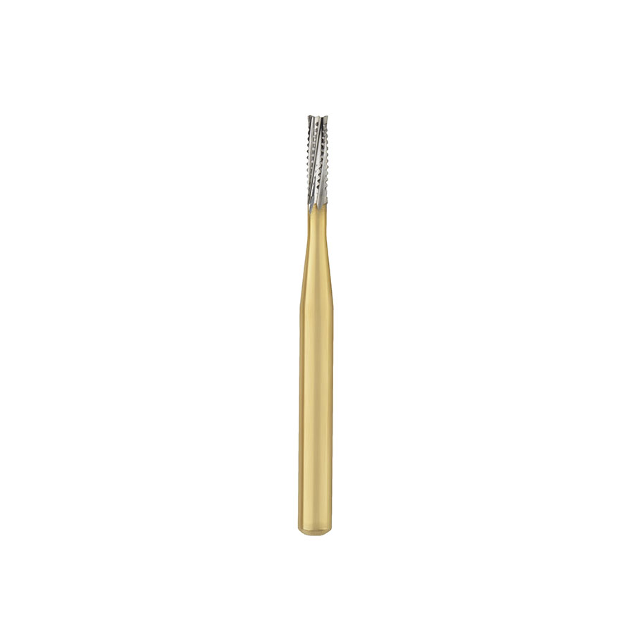 Great White Gold Series Carbide Burs, FG, Straight Cross Cut Fissure, # 557, 10/Pk, 18218 thumbnail 8