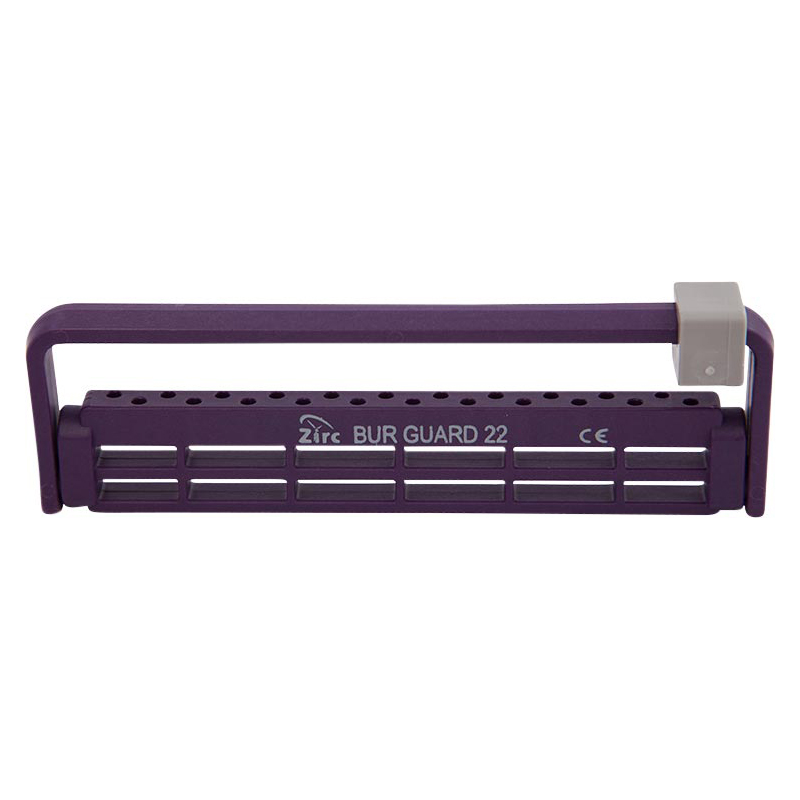 Steri-Bur Guard Bur Block Antimicrobial Microban 22 Hole Plum Detachable Lid Ea thumbnail 2