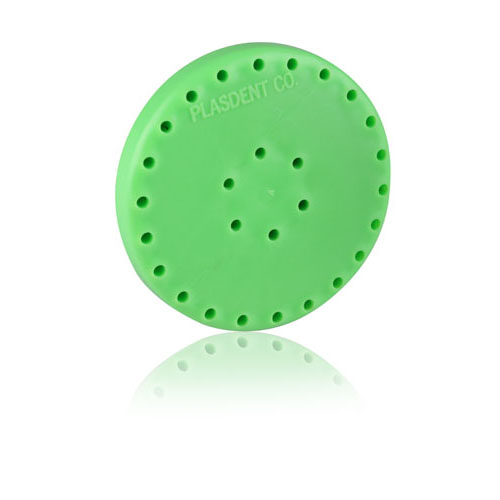 Magnetic Bur Block, 28 Burs Capacity, Large Round, Neon Green, 1/Pk, 400BLS-4 thumbnail 2