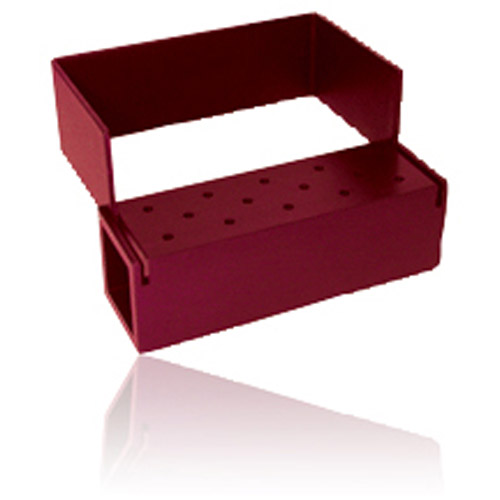 Bur Block Aluminum 14 Hole Red Swivel Top Ea thumbnail 3