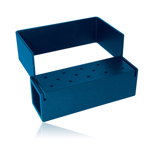 Bur Block Aluminum 14 Hole Blue Swivel Top Ea thumbnail 2