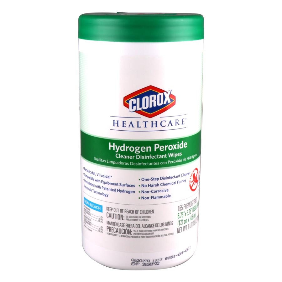 Clorox Hydrogen Peroxide Surface Wipes 6.75"x5.75" 155/Can 30825 thumbnail 7