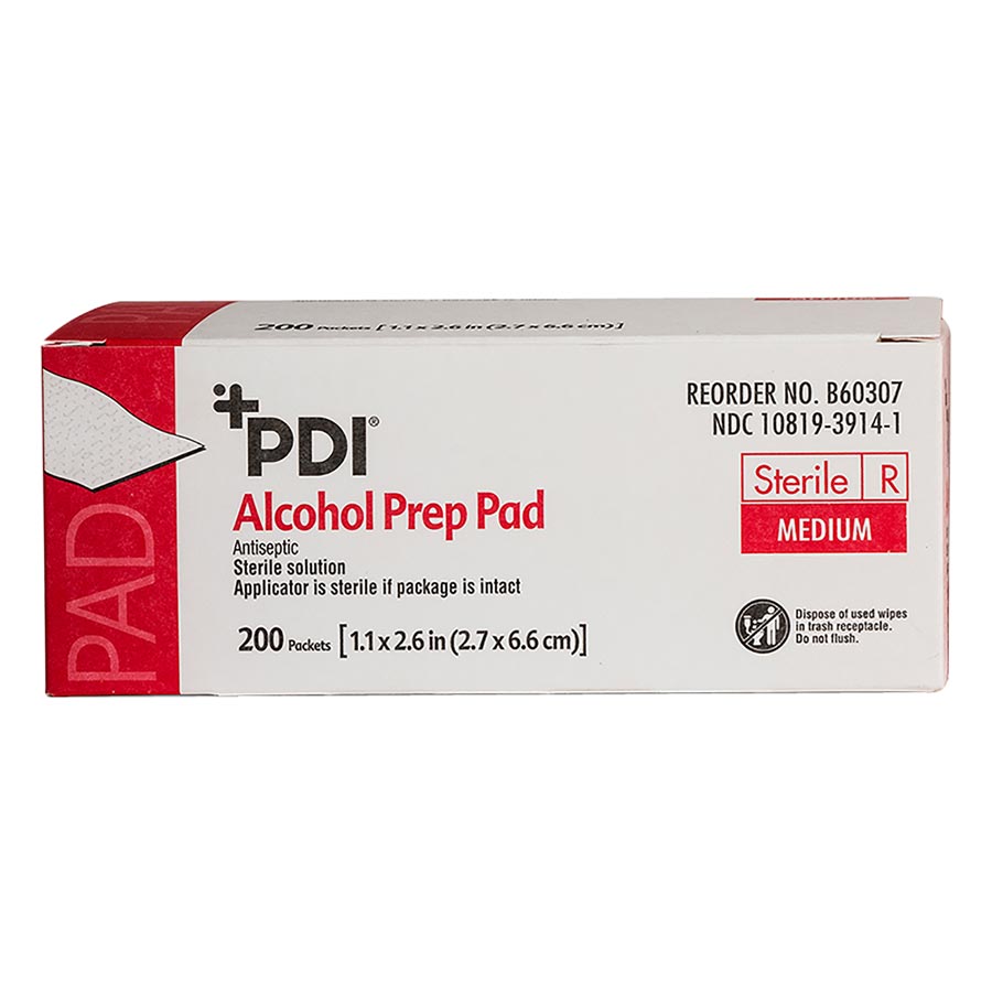 Prep Pad 70% Isopropyl Alcohol v/v Medium 1.1 in x 2.6 in thumbnail 2
