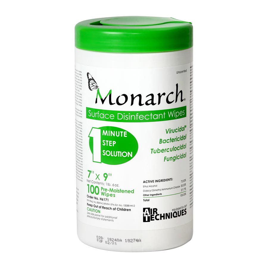 Monarch Disinfectant Wipes X-Large Canister 100/Cn thumbnail 9