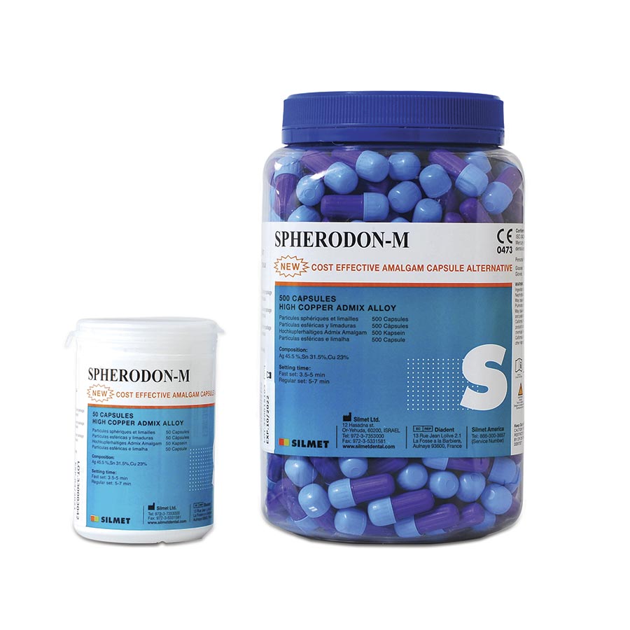Spherodon-M Amalgam Capsules, 2 Spill, Regular Set, 600 mg, 50/Pk, 121472 - Spherodon-M Amalgam Capsules, 2 Spill, Regular Set, 600 mg, 50/Pk, 121472 - Image 1
