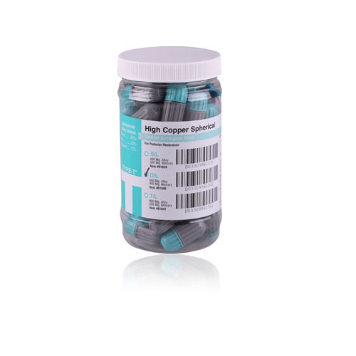 Zenith T-Type Spherical Amalgam Alloy Single-Spill Capsules Fast Set Jar of 50 - Zenith T-Type Spherical Amalgam Alloy Single-Spill Capsules Fast Set Jar of 50 - Image 1