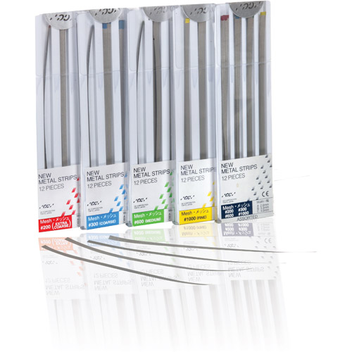 Metal Finishing Strips, Package, # 300 Assorted Width Mesh, 90 Micron, Coarse, Blue, 12/Pk, 000255 thumbnail 4