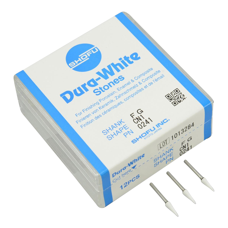 Dura-White Stones, FG, Cone, # 024 (CN1), White, 12/Pk, 0241 thumbnail 7