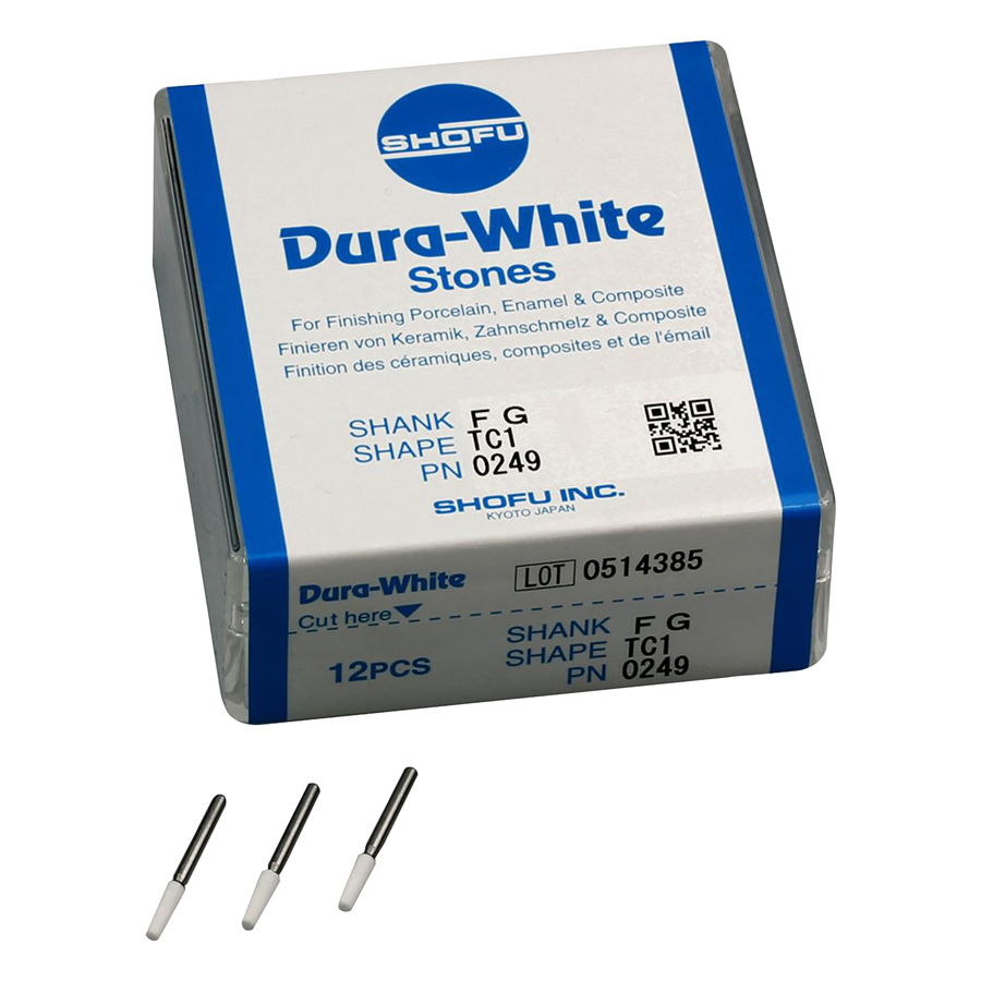 Dura-White Stones, FG, Tapered Cylinder, # 020 (TC1), White, 12/Pk, 0249 thumbnail 3