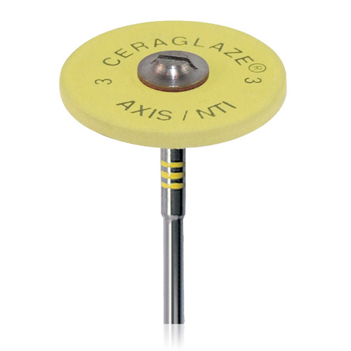 CeraGlaze Polishers, Reglaze-High Shine, HP, Large Wheel, 25 mm, Superfine, Yellow, 1/Pk, P30001 thumbnail 4