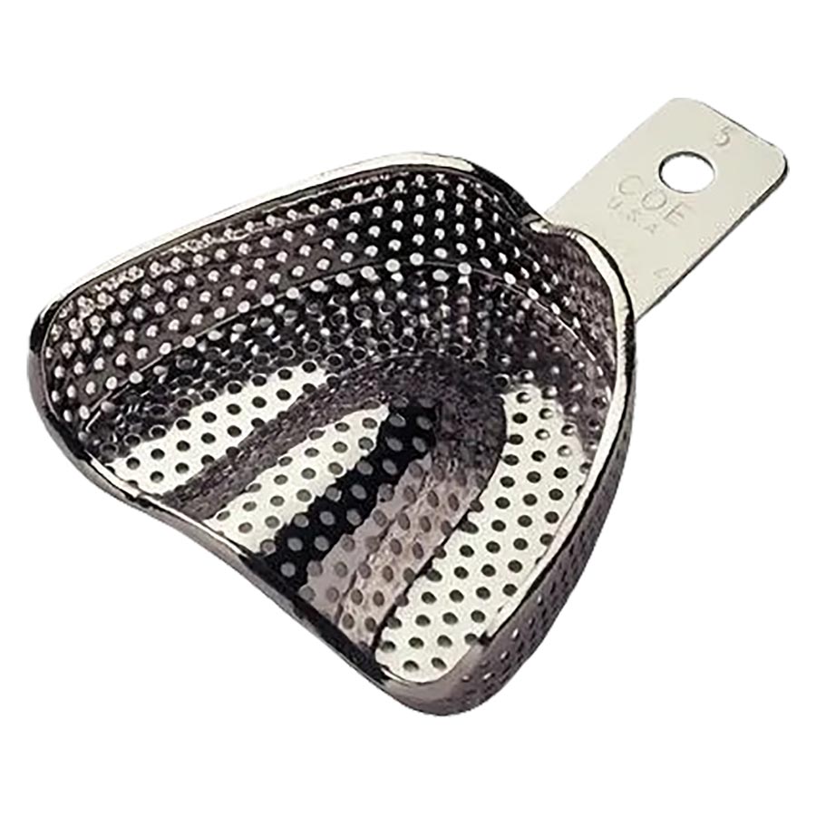 Coe Nickel-Plated Metal Perforated Regular Impression Trays, # 3, Medium/Large, Upper, 1/Pk, 260031 thumbnail 9