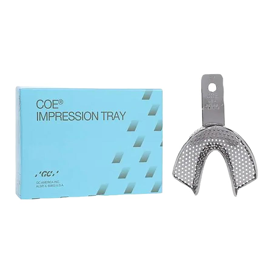 Coe Nickel-Plated Metal Perforated Regular/Pediatric Impression Trays, # 22, Small, Lower, 1/Pk, 260221 thumbnail 9
