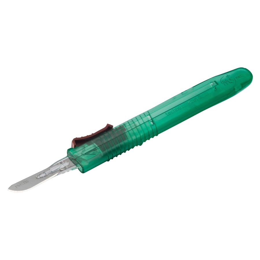 Technocut Plus Disposable Safety Surgical Scalpel #10 Stainless Steel Sterile thumbnail 2