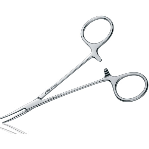 Hemostat, Curved, Stainless Steel, 4-3/4", 1/Pk, 9065127 product image