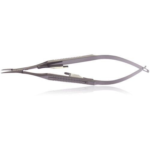 Micro Curved Smooth Castroviejo Needle Holder 5.5" with Flat Handle thumbnail 2