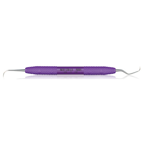 Cruise Line Sickle Scaler, Double-Ended, N128/L5 Nebraska/Langer, Anterior, Purple, 1/Pk, R091 thumbnail 4