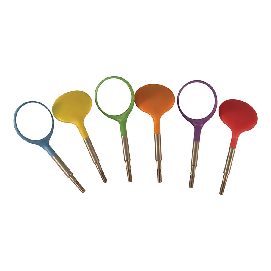 Crystal HD Plastic Mirror Heads, Cone Socket, # 5, Neon Purple, 12/Pk, 50Z372R thumbnail 4