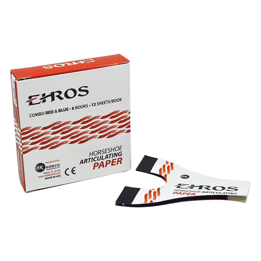 Ehros Articulating Paper Red/Blue Horseshoe (89 Microns) 72/Pack 16-00006 product image