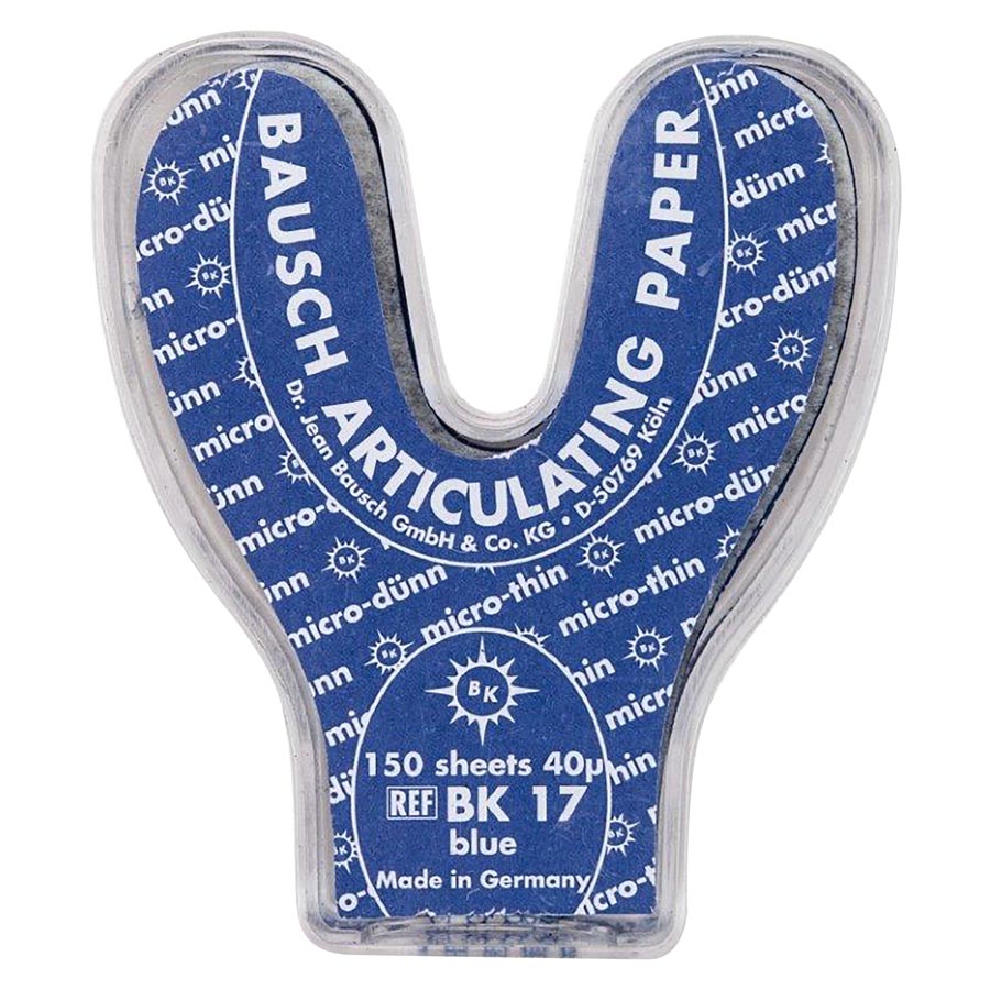 Arti-Check Micro-Thin Articulating Paper, Horseshoe, 40 microns, Blue, 150/Pk, BK17 thumbnail 4