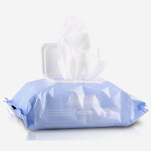 Nice N Clean Baby Wipes White Unscented 7.9x6.6" 80/Bx thumbnail 2