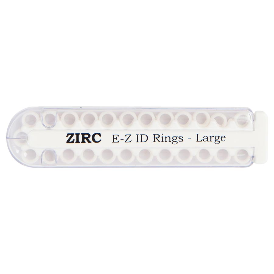 White E-Z ID Rings Large Pack of 25 product image
