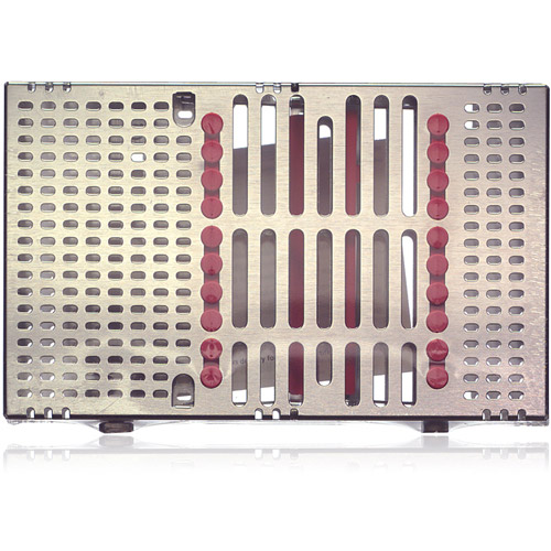 Hu-Friedy - Double-Decker 20-Instrument Signature Series Cassette W/ Accessory Area, Red product image