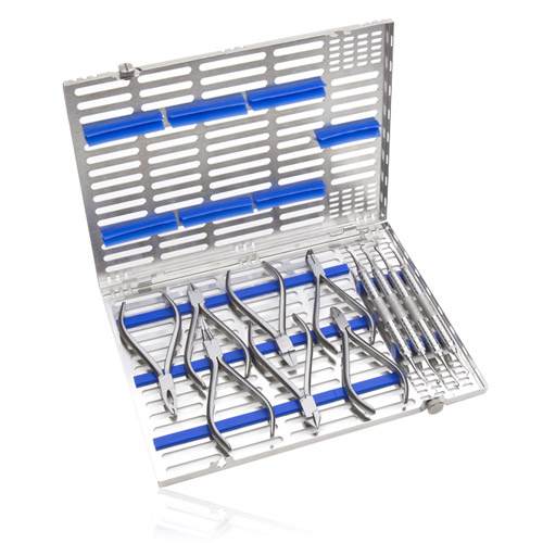Orthodontic Cassette Stainless Steel L Thn Blue 7 Pliers & 4 Hand Instruments Ea thumbnail 8