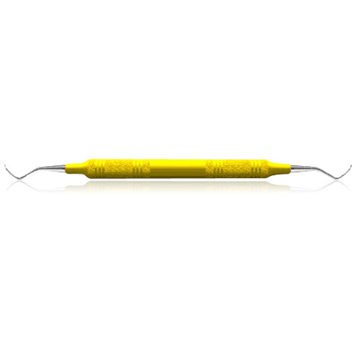 Universal Curette, # 13-14 McCall, Posterior - Sharp Point, EagleLite Handle, Resin, 3/8", Yellow, 1/Pk, AECM13-14SX thumbnail 4